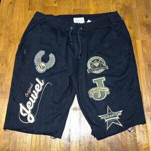 Jewel House men's hip hop streetwear logo sweat shorts size 3XL black